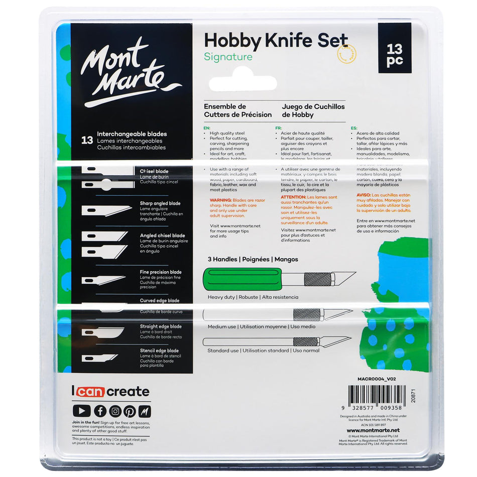 MACR0004 Hobby Knife Set Sk5 Blades - Set of 13