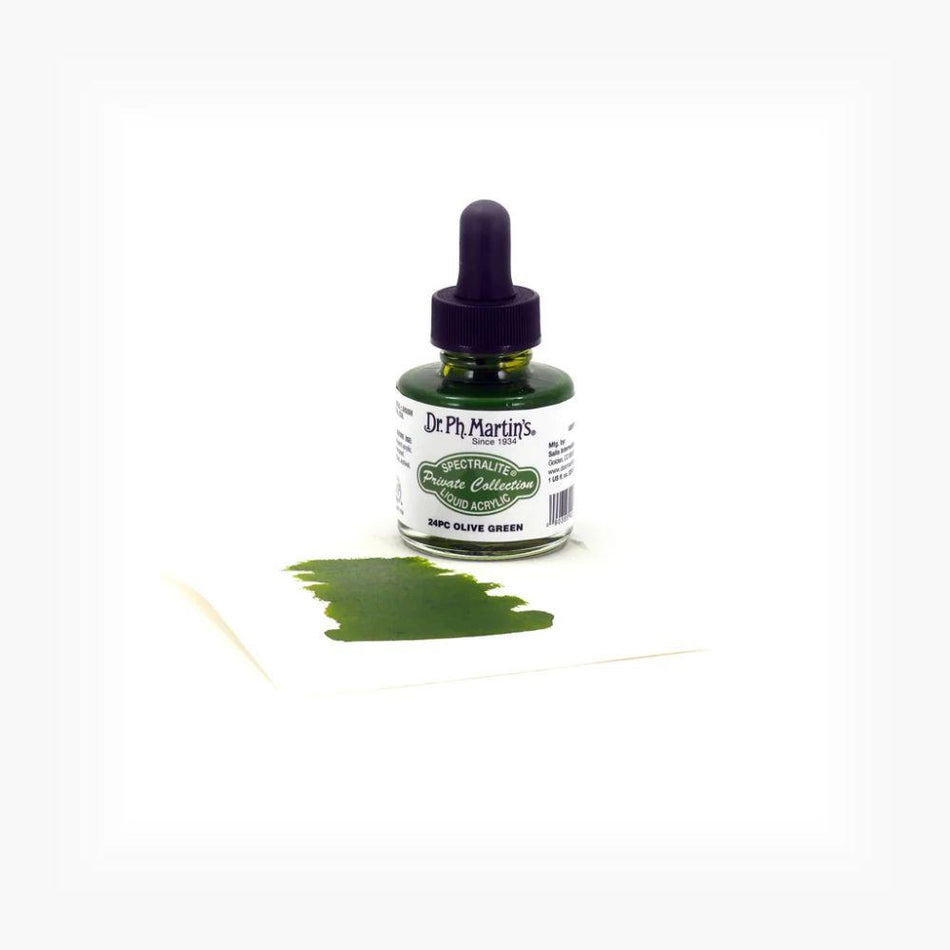 Olive Green Spectralite Private Collection Liquid Acrylics - 1.0oz