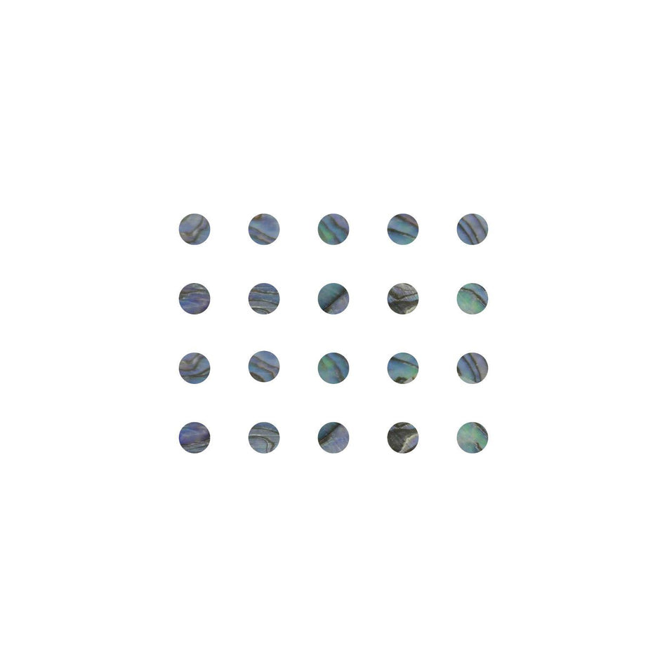 Paua Abalone Dot Inlays - 9mm, Pack of 20, Circle