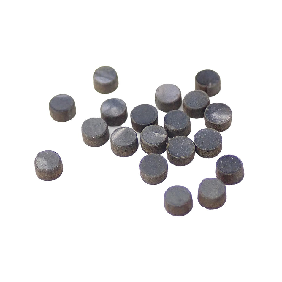Black Pearloid Celluloid Dot Inlays - 2.38mm, Pack of 20, Circle