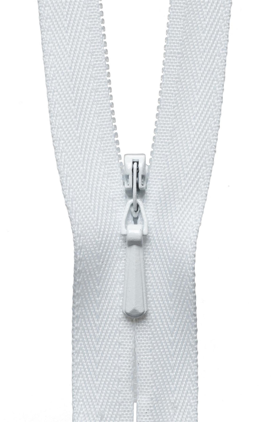 White Concealed Zip - 20Cm