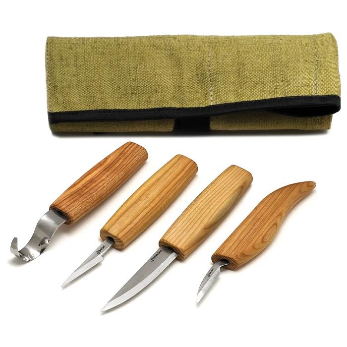 S09 Set of 4 Knives In Tool Roll