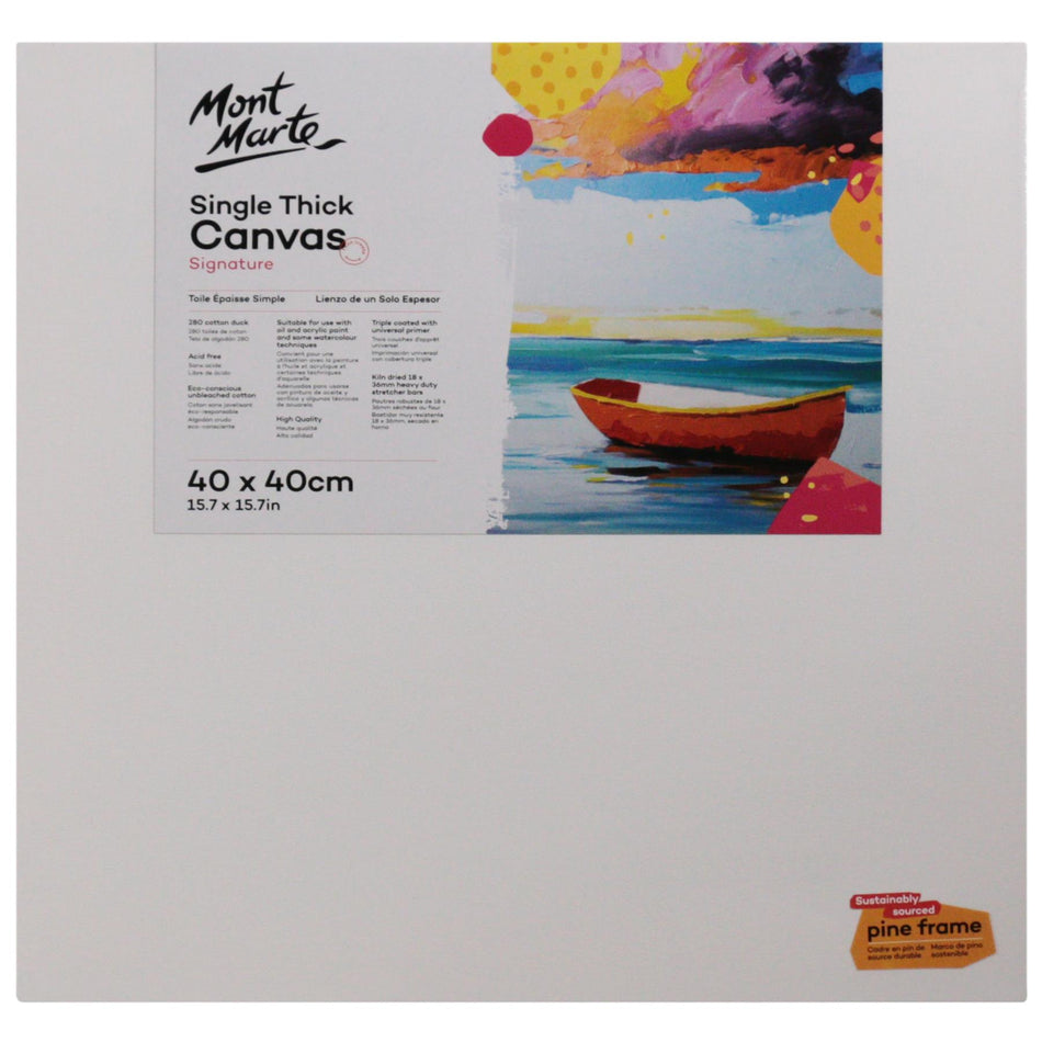 CSST4040 Studio Series Single Thick Canvas Pine Frame - 40x40Cm