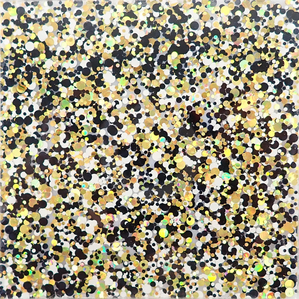 White Chunky Glitter Cast Acrylic Sheet (3mm thick)