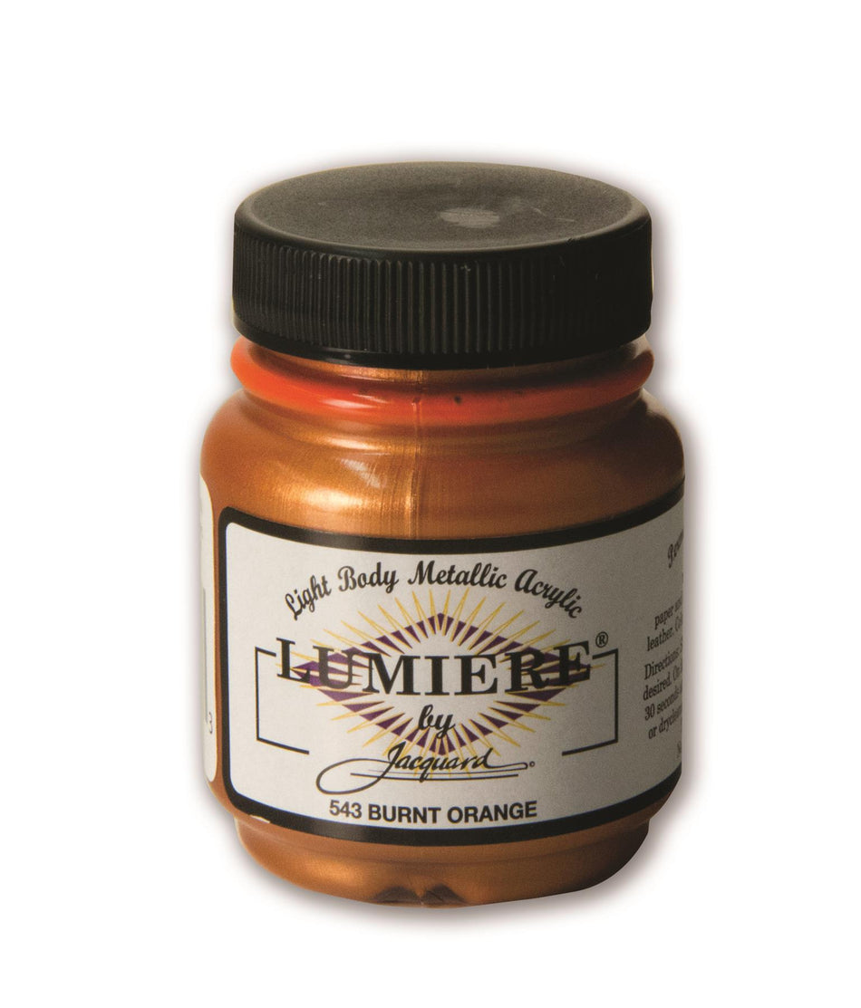 JAC1543 Lumiere 543 Burnt Orange Metallic Acrylic Paint - 2.25 fl oz