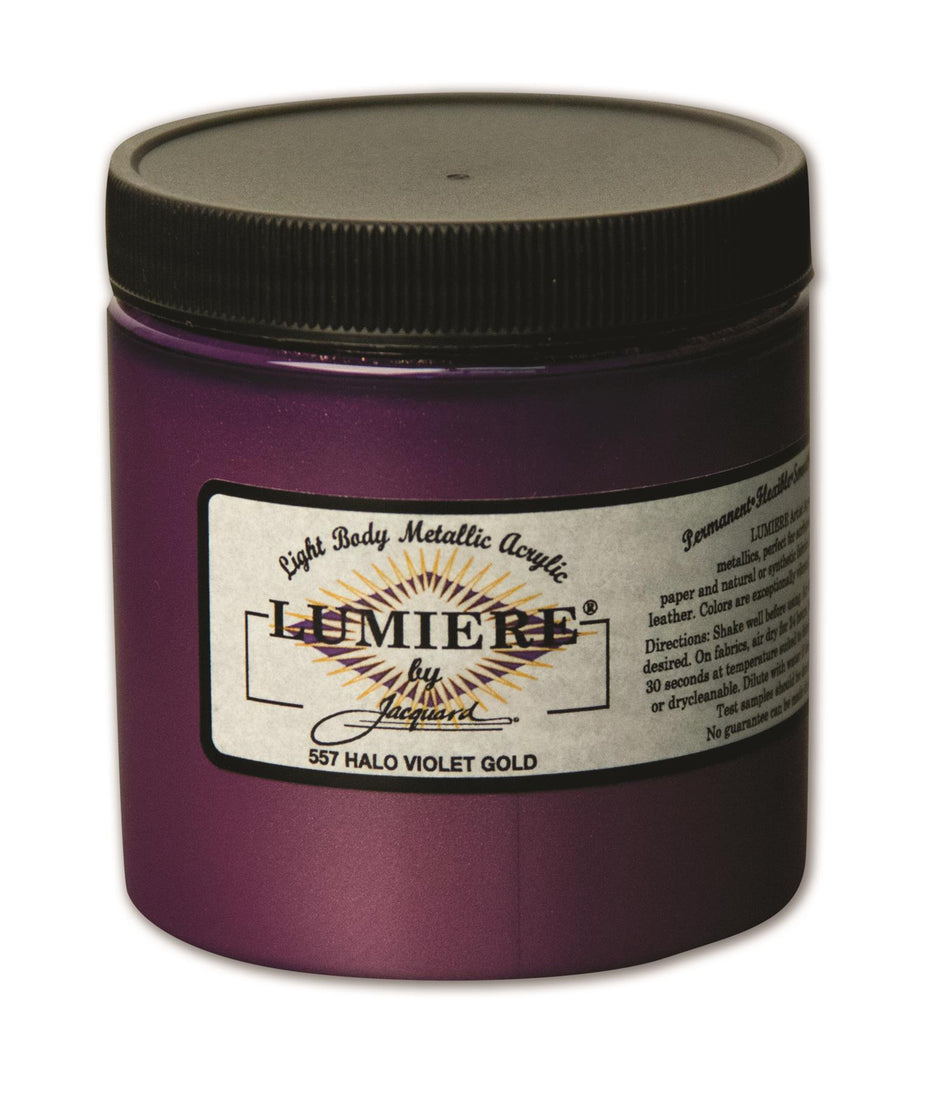 JAC2557 Lumiere 557 Halo Violet Gold Metallic Acrylic Paint - 8 fl oz