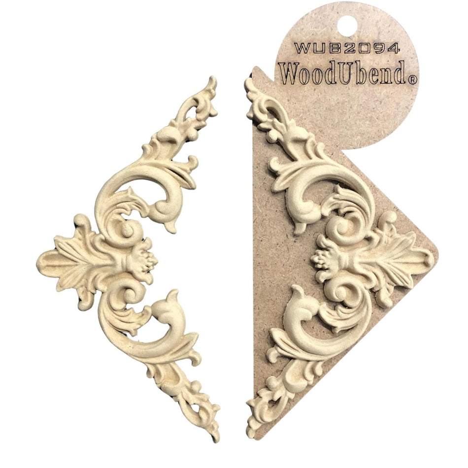 [WoodUBend] WUB2094 Corner Applique/Moulding - 80x150mm