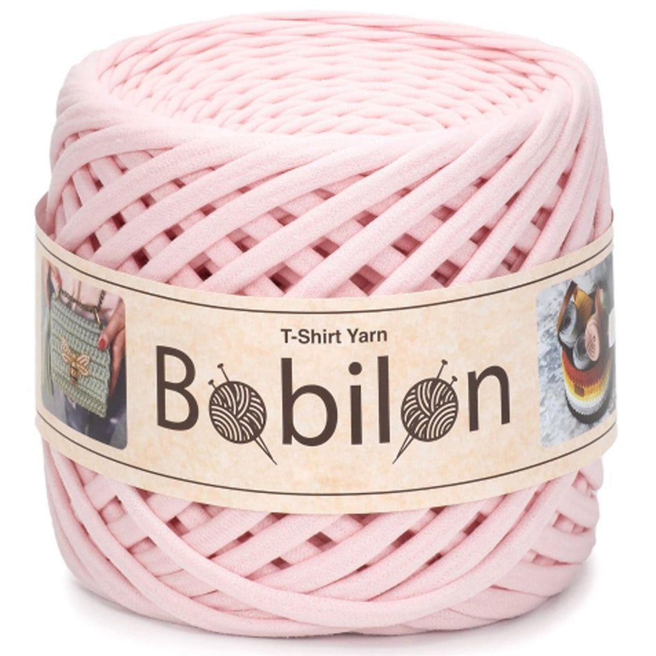 Mini Blush Pink Cotton T-Shirt Yarn - 100M, 5-7mm, 220g