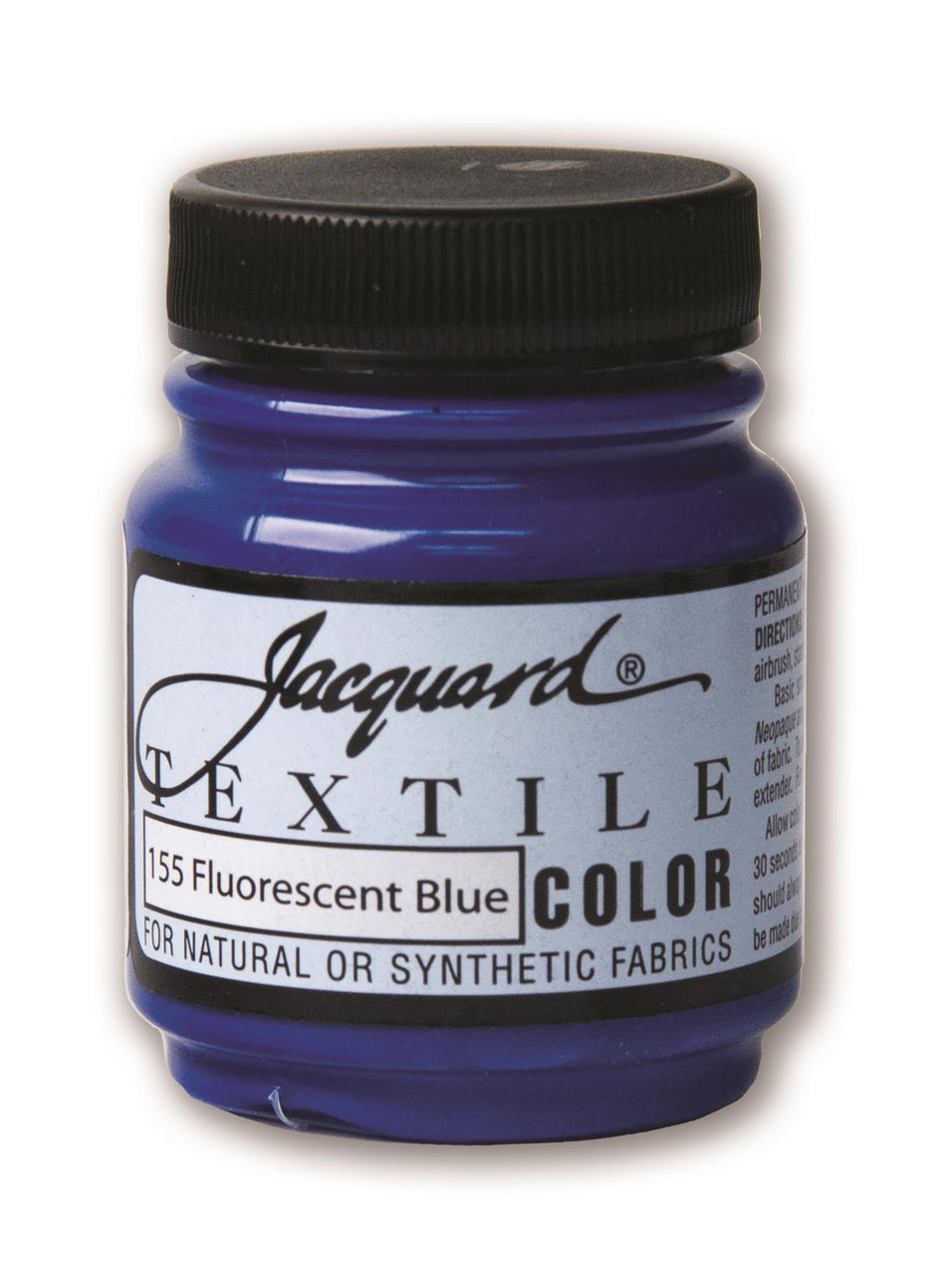 JAC1155 Fluorescent 155 Blue Textile Color Paint - 2.25 fl oz