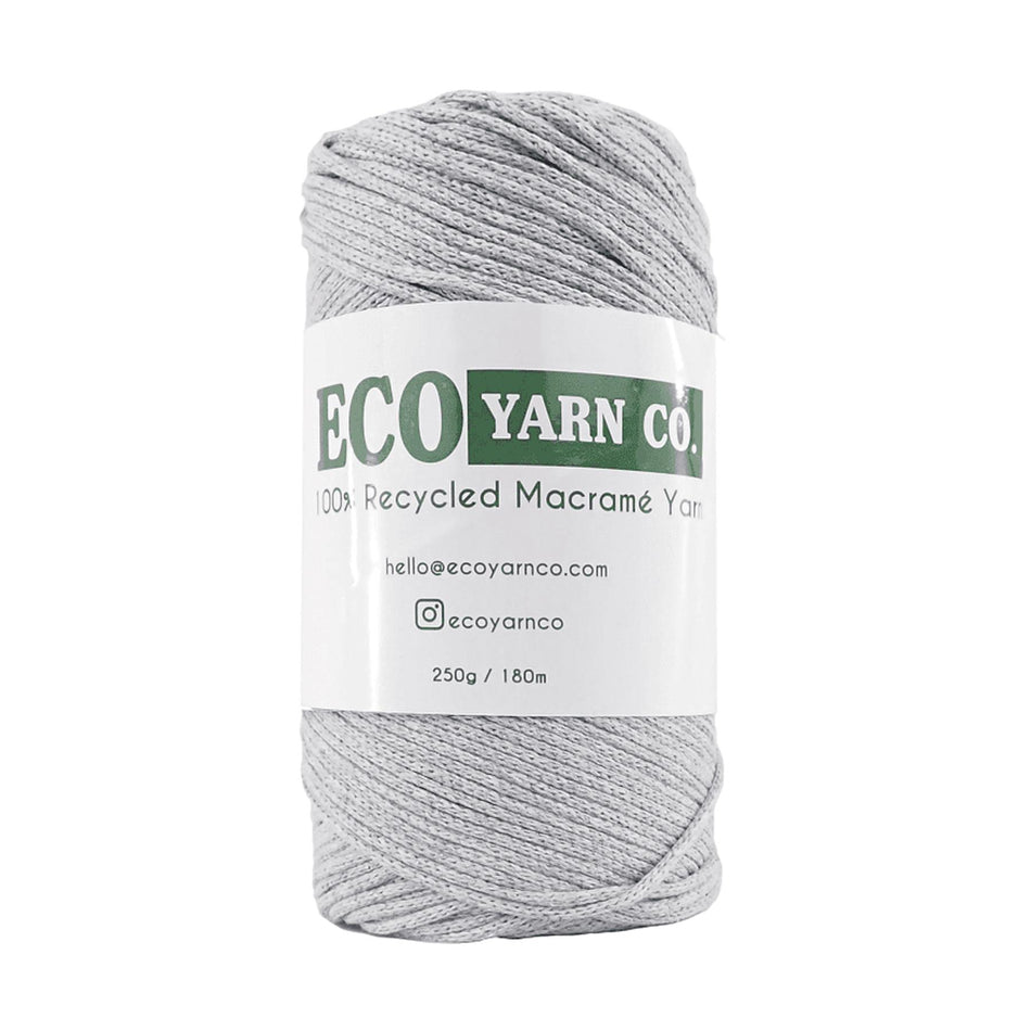 Day Grey Cotton/Polyester Macrame Yarn - 180M, 250g