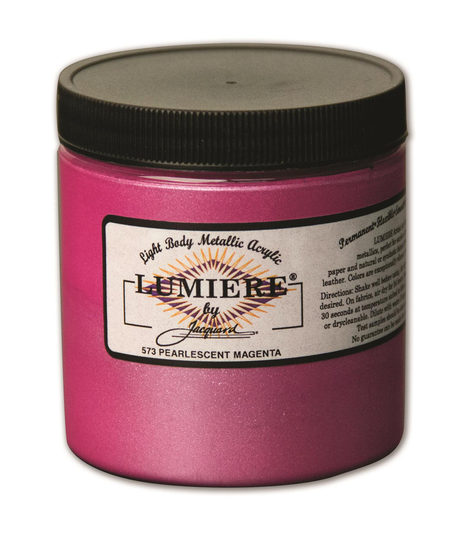 JAC2573 Lumiere Pearl 573 Magenta Metallic Acrylic Paint - 8 fl oz