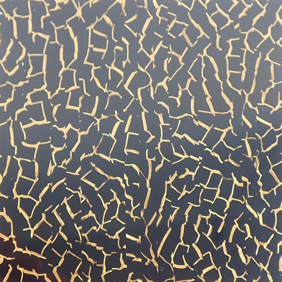 Black Crackle Celluloid Laminate Acrylic Sheet - 600x400x3mm
