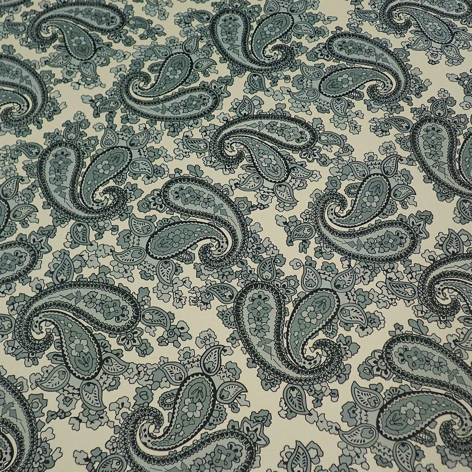 [Luthitec] Candlelight Cream Backed Black Fabric Texture Paisley Paper Guitar Body Decal - 690x480mm