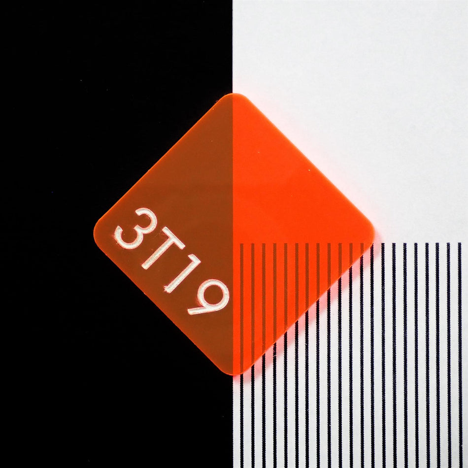 3T19 Fluorescent Lava Orange Cast Acrylic Sheet