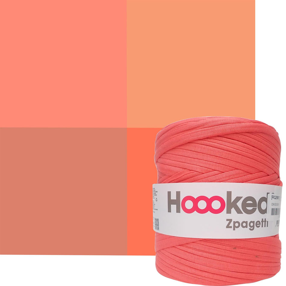 Zpagetti Dark Peach Cotton T-Shirt Yarn - 120M, 700g