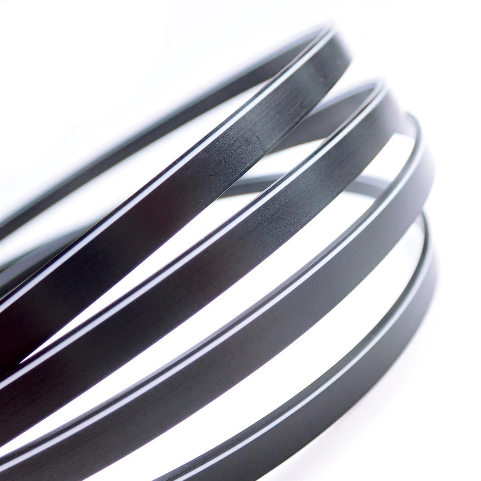 Black and White Narrow Striped ABS Guitar Binding - 1600x6x1.5mm