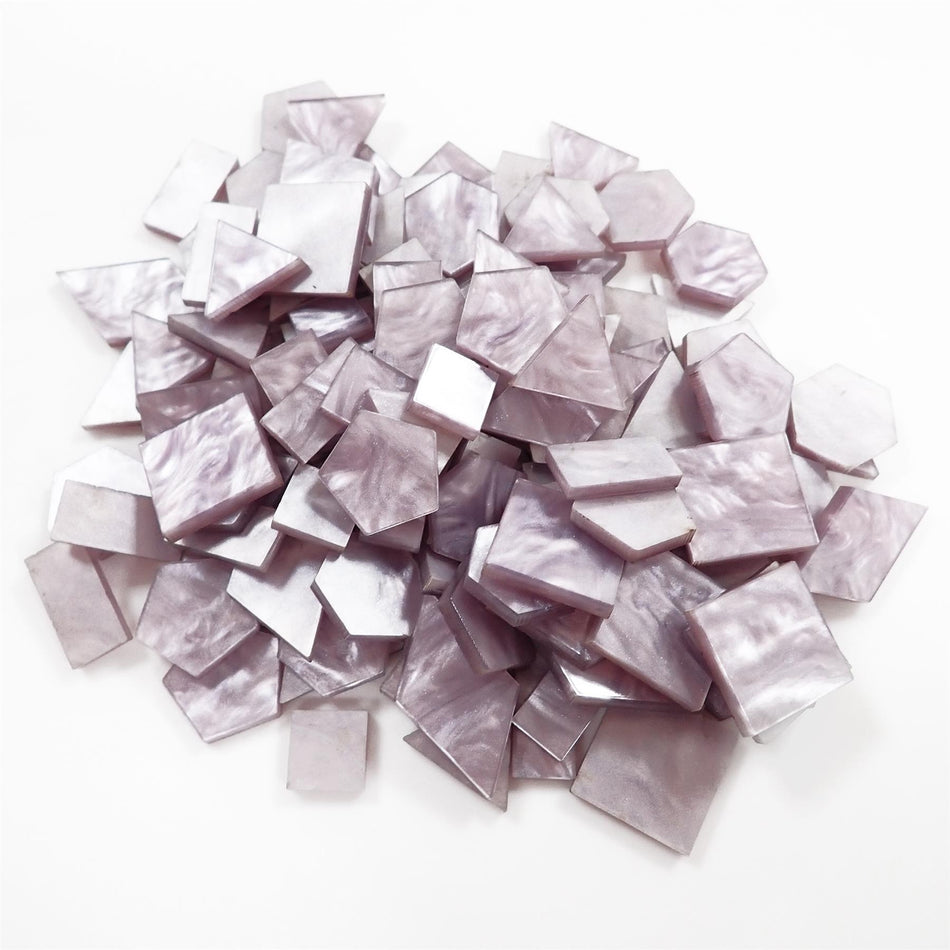 Mixed Mauve Purple Pearl Acrylic Mosaic Tiles, 12-30mm (Pack of 200pcs)