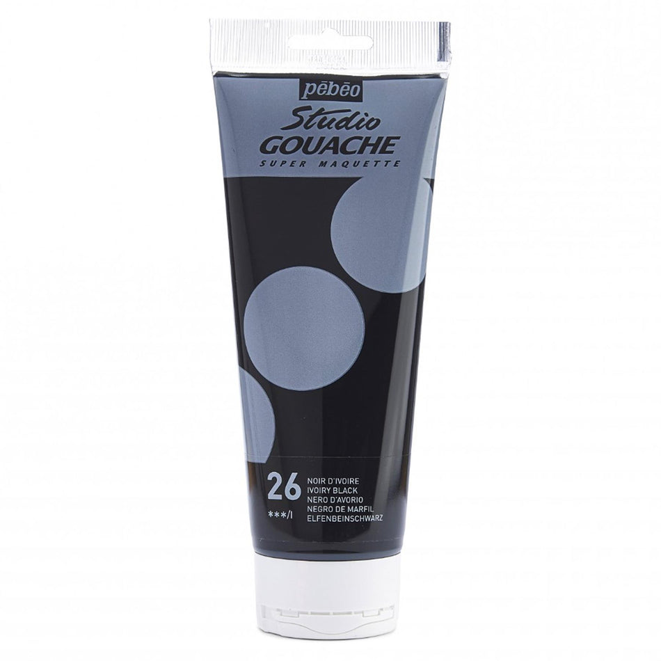 Studio Ivory Black Gouache - 220ml