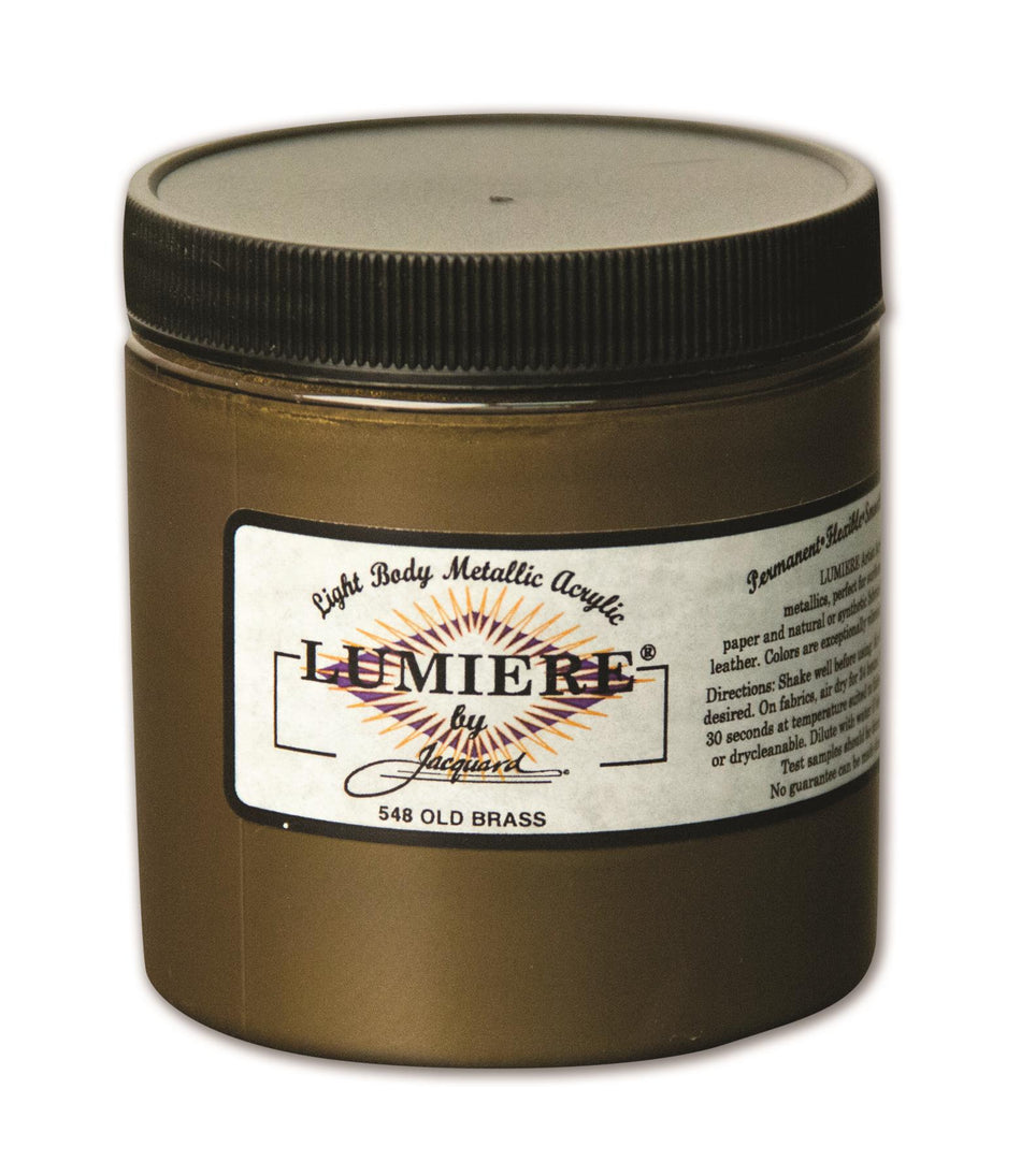 JAC2548 Lumiere 548 Old Brass Metallic Acrylic Paint - 8 fl oz