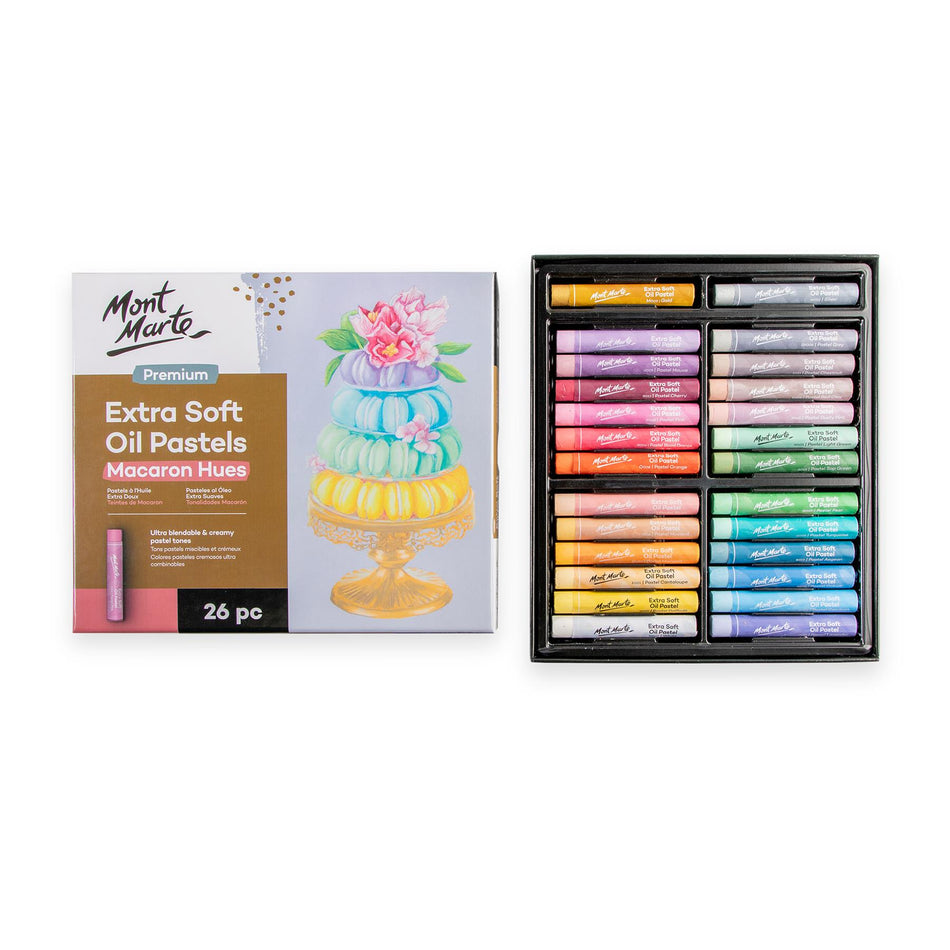 MMPT0044 Macaron Hue Extra Soft Oil Pastels - Set of 26