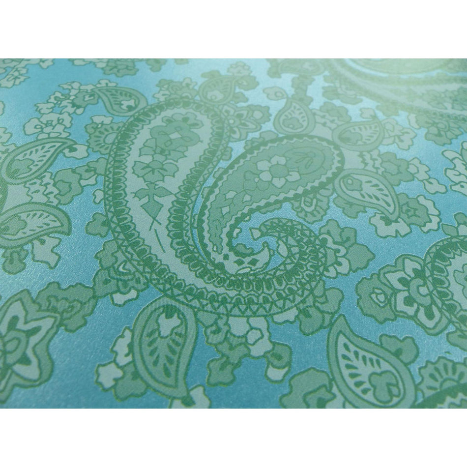 Turquoise Backed Surf Green Paisley Paper Guitar Body Decal - 420x295mm