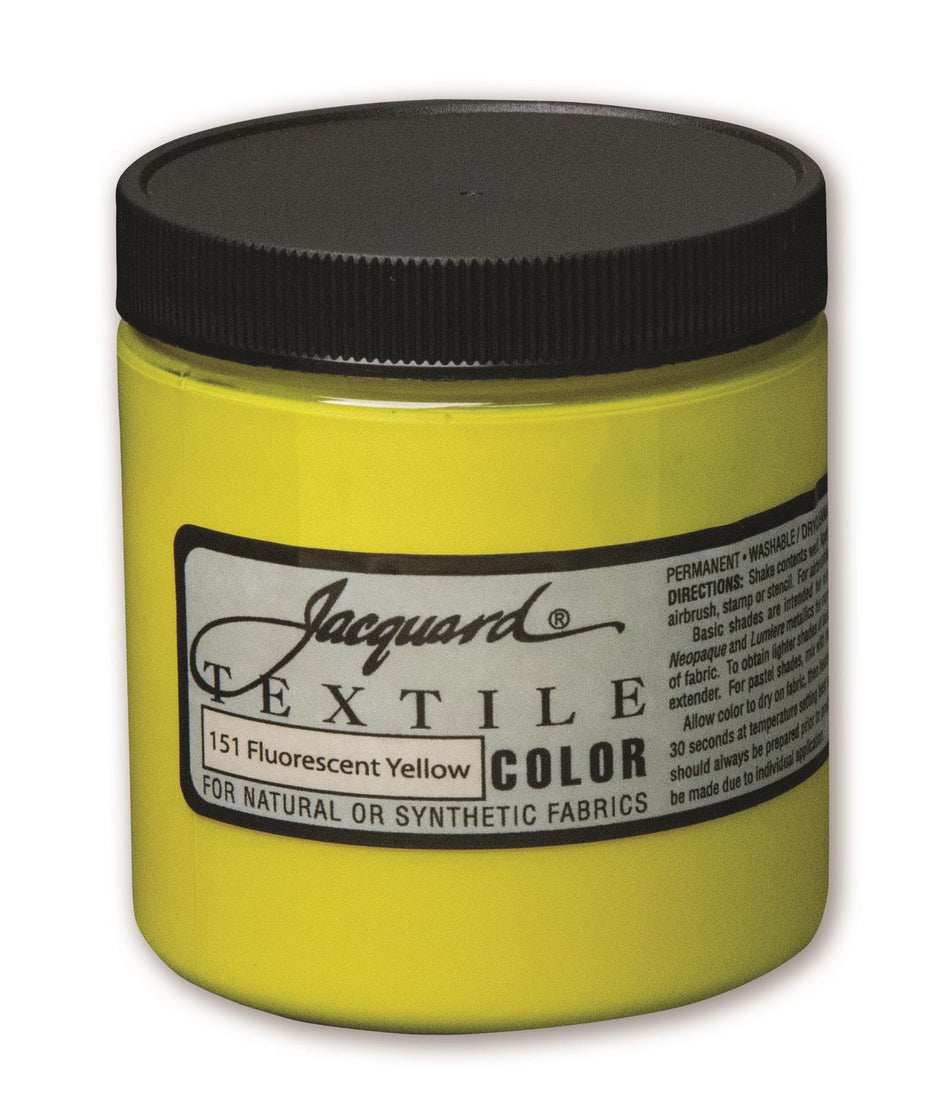 JAC2151 Fluorescent 151 Yellow Textile Paint - 8 fl oz