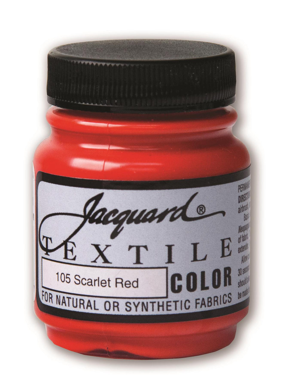 JAC1105 105 Scarlet Textile Color Paint - 2.25 fl oz