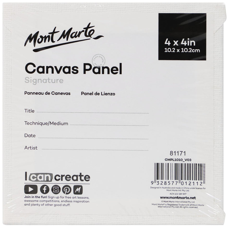 CMPL1010 Canvas Panels - 10.2x10.2Cm, Set of 5