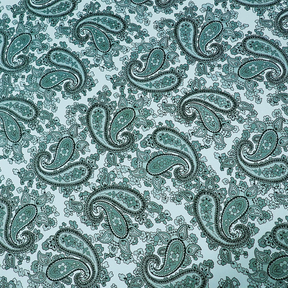 [Luthitec] Damask Blue Backed Black Fabric Texture Paisley Paper Guitar Body Decal - 690x480mm