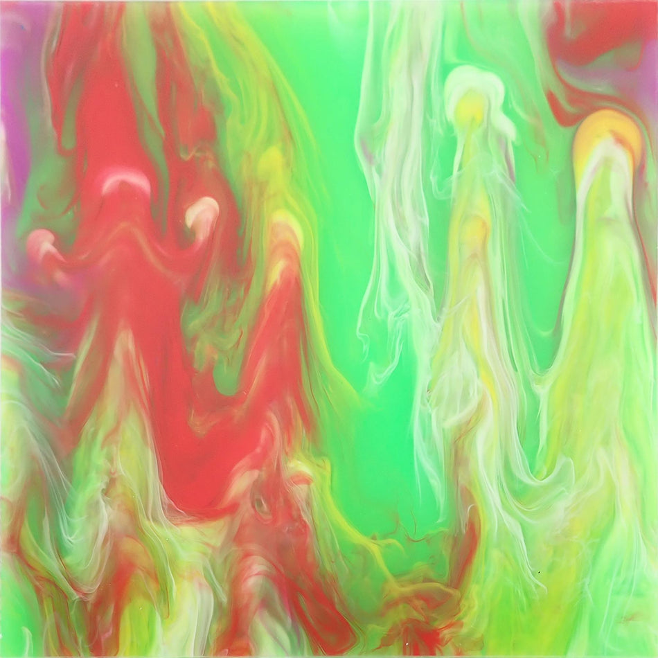 Green/Red Smoky Cast Acrylic Sheet (3mm thick)