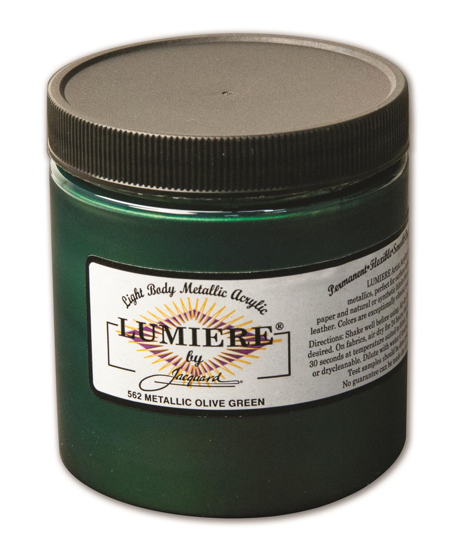 JAC2562 Lumiere 562 Met Olive Green Metallic Acrylic Paint - 8 fl oz