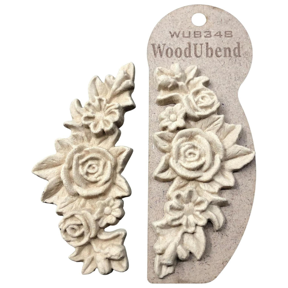 [WoodUBend] WUB348 Garland Applique/Moulding - 55x115mm