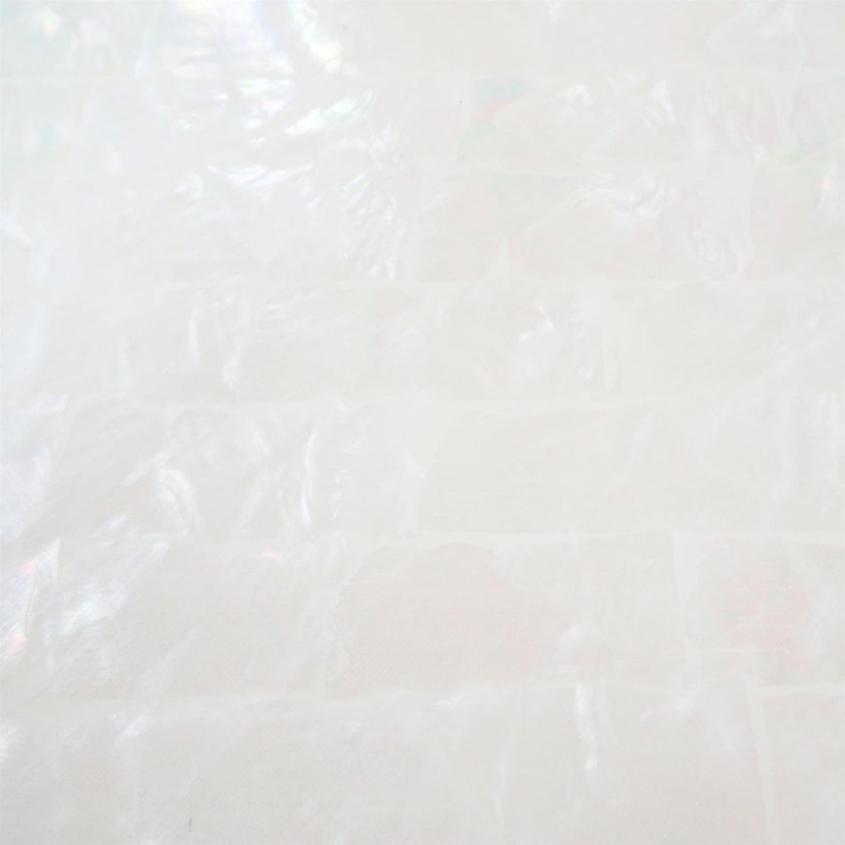 White Mother of Pearl Flexible Self-Adhesive Shell Veneer - 240x140x0.3mm, Adhesive Backing