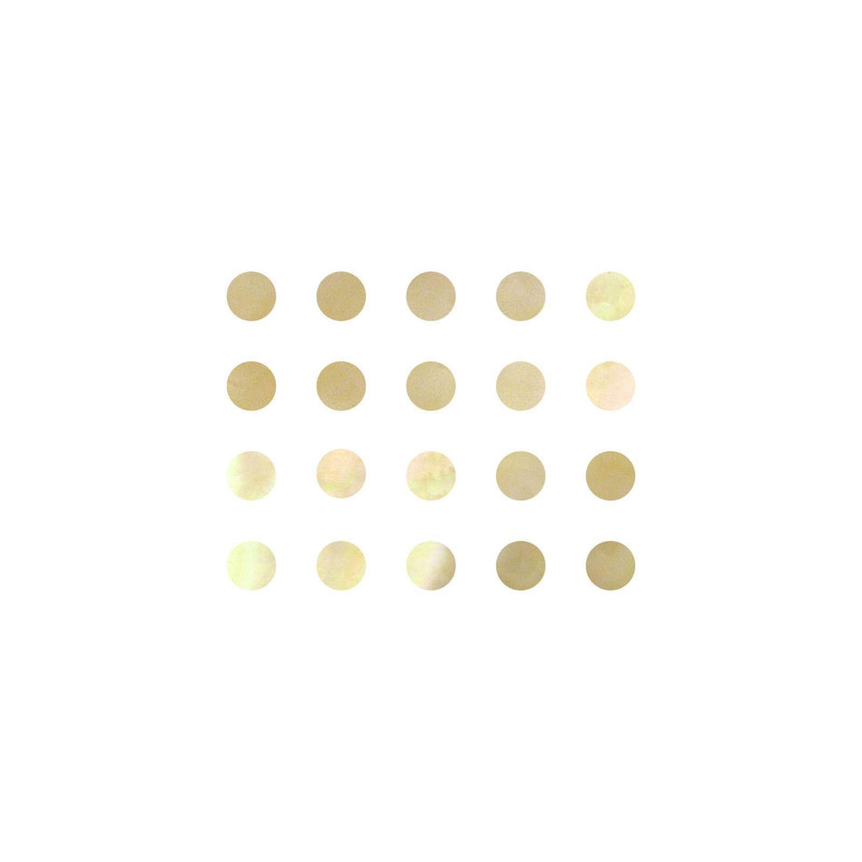 Gold Mother of Pearl Dot Inlays - 11mm, Pack of 20, Circle