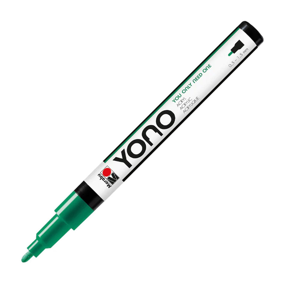 Yono Rich Green Bullet Tip Marker Pen - 0.5-1.5mm, Fine