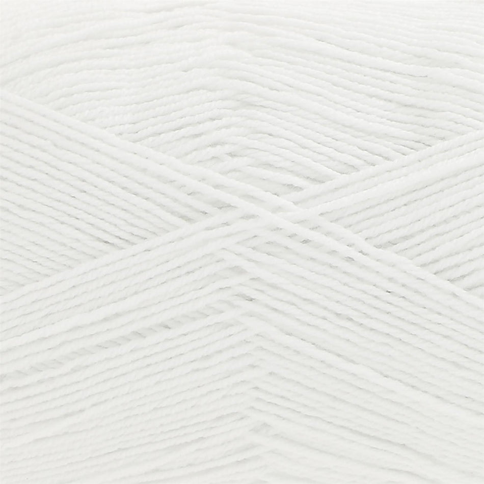 2194760 Cotton Socks 4Ply White Yarn - 365M, 100g