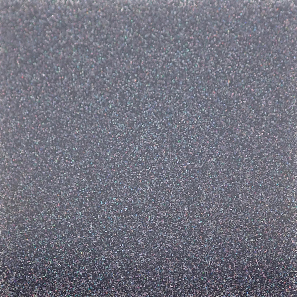 Black Holographic Glitter Acrylic Sheet - 98x98x3mm, Sample