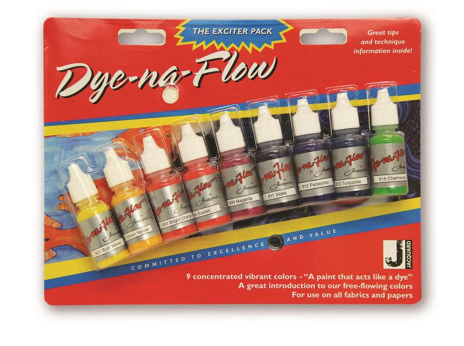 JAC9908 Dye-Na-Flow Exciter Pack Fabric Paint