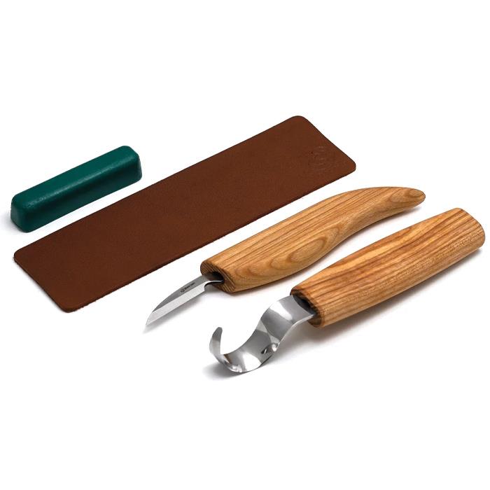 S02 Spoon Carving Tool Set with Detail Knife (2 Knives + Accessories)