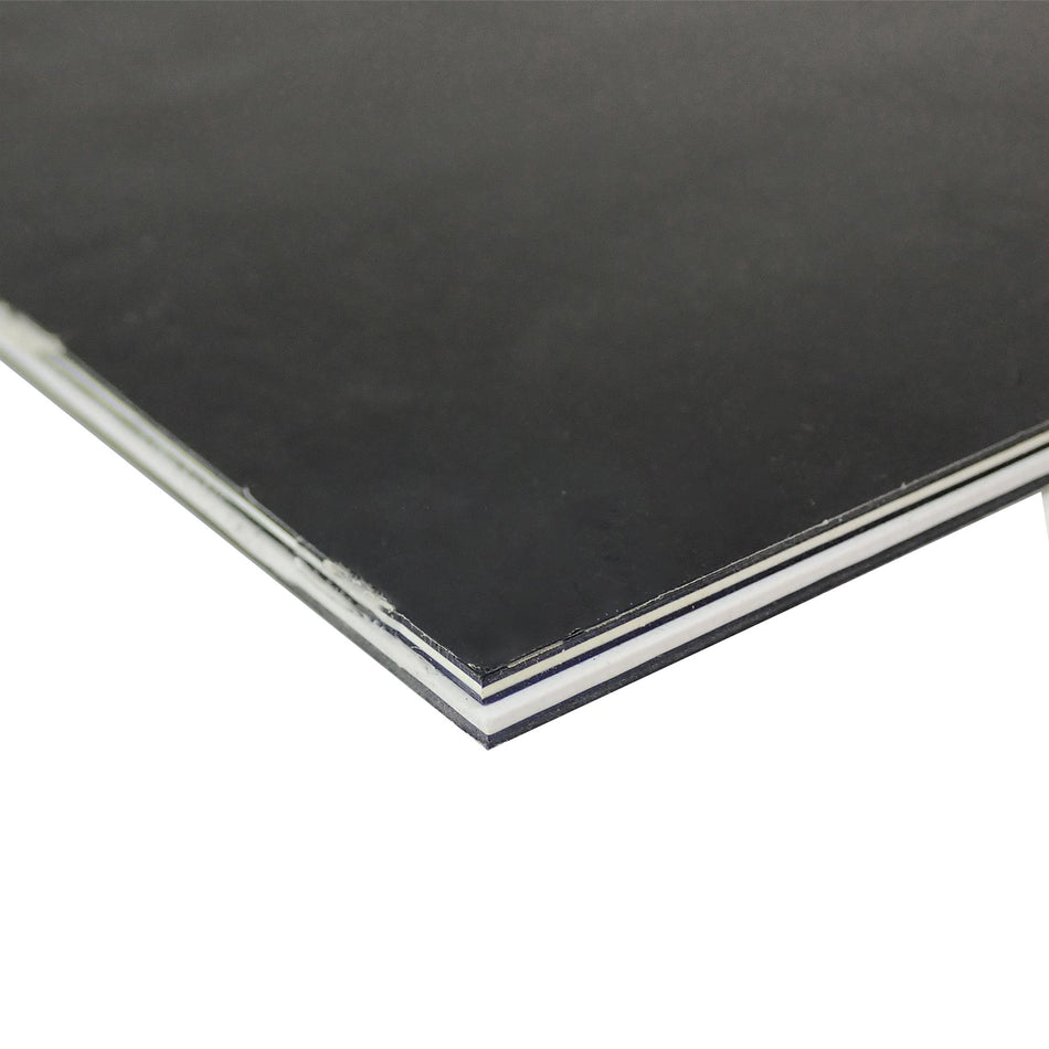 B/W/B/W/B PVC Pickguard Blank - 300x200x3.5mm, 5-Ply