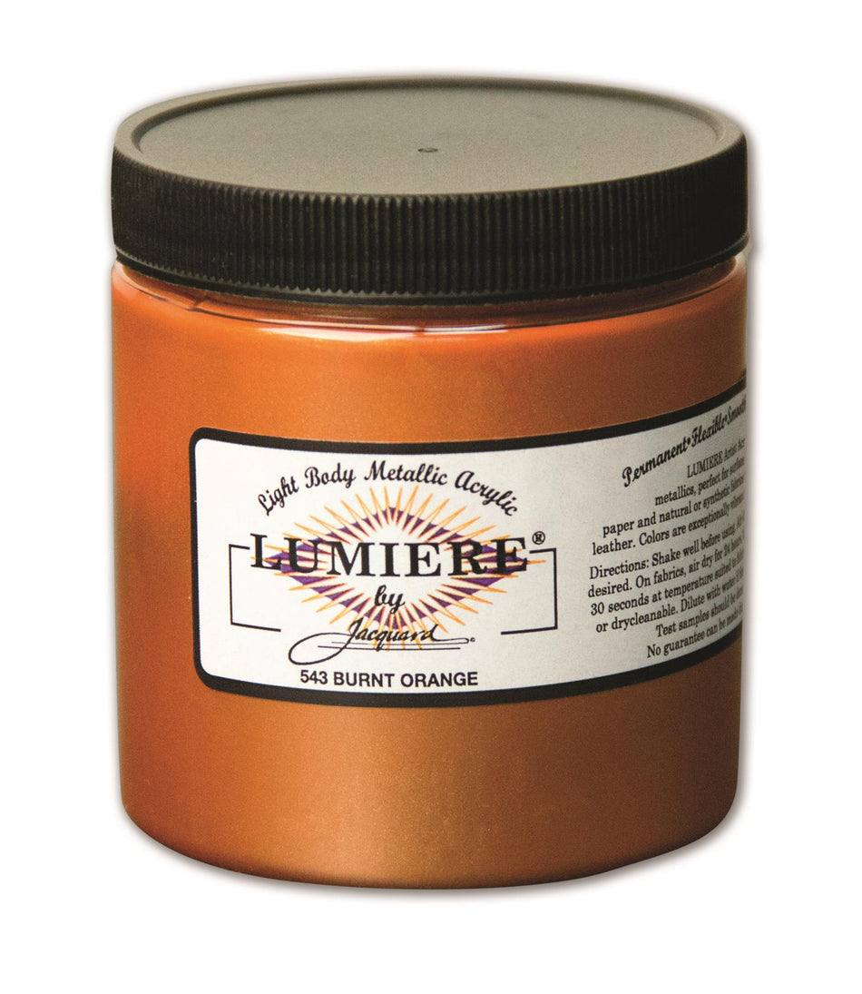 JAC2543 Lumiere 543 Burnt Orange Metallic Acrylic Paint - 8 fl oz