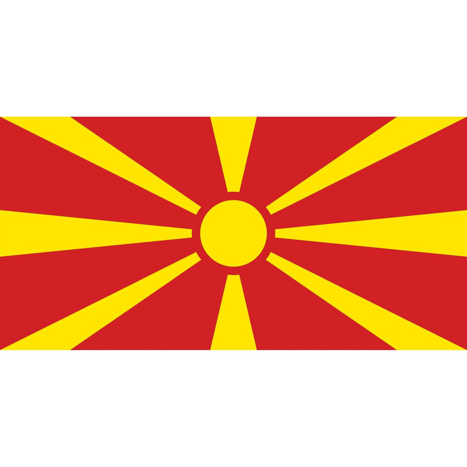 Macedonia Flag Waterslide Decal
