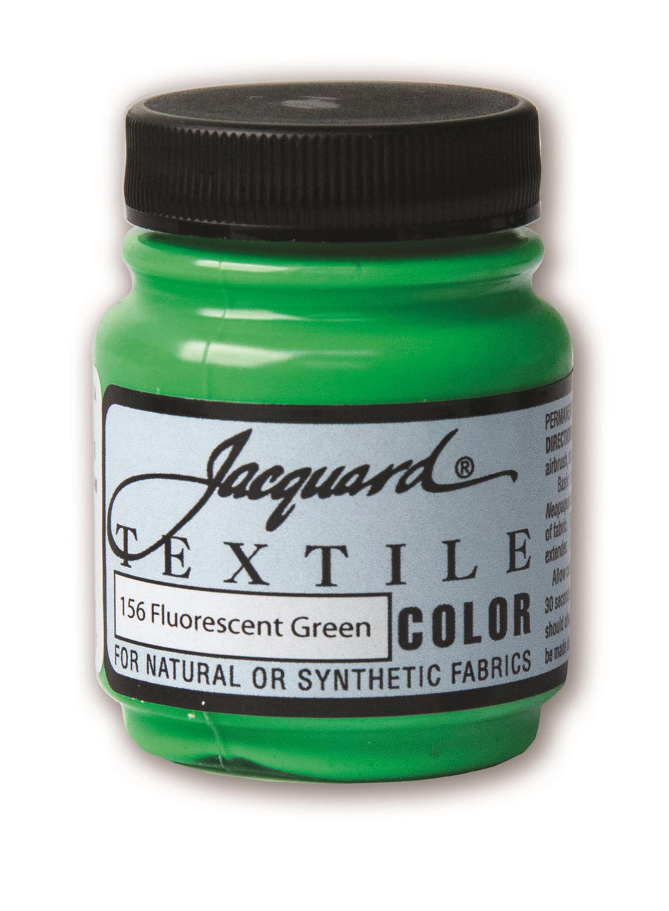 JAC1156 Fluorescent 156 Green Textile Color Paint - 2.25 fl oz