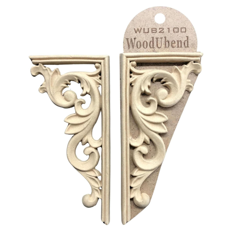 [WoodUBend] WUB2100 Corner Applique/Moulding - 138x65mm