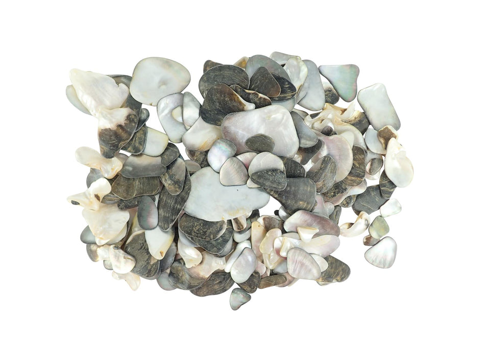 Black Mother of Pearl Shell Pieces - Mixed, 1Kg