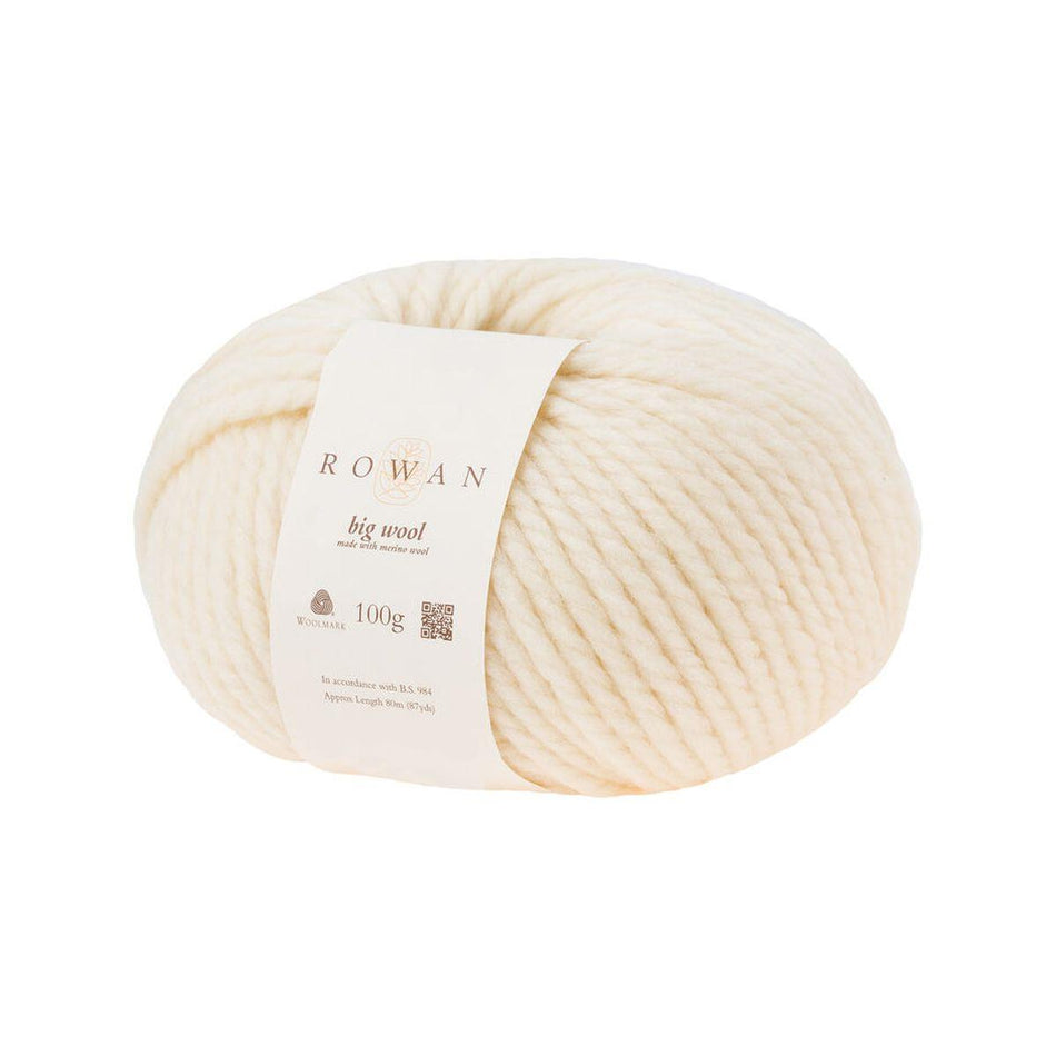 Big Wool White Hot 001 100% Wool Yarn - 100g