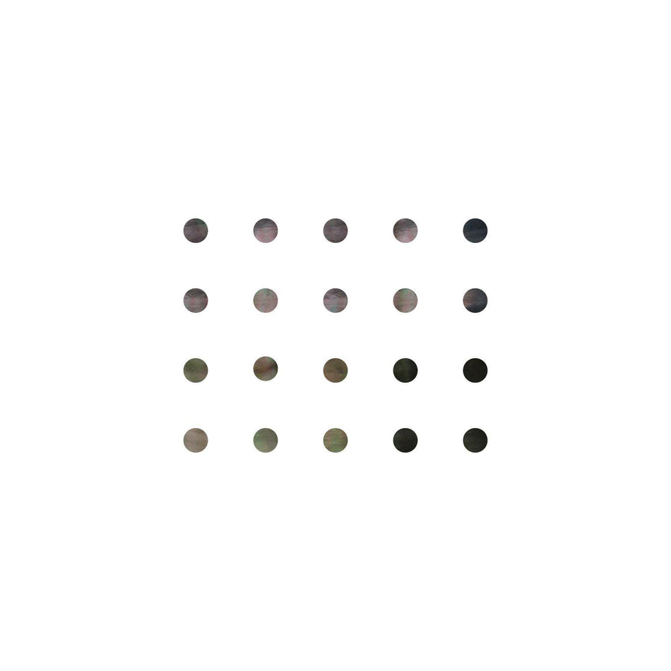 Black Mother of Pearl Dot Inlays - 7mm, Pack of 20, Circle