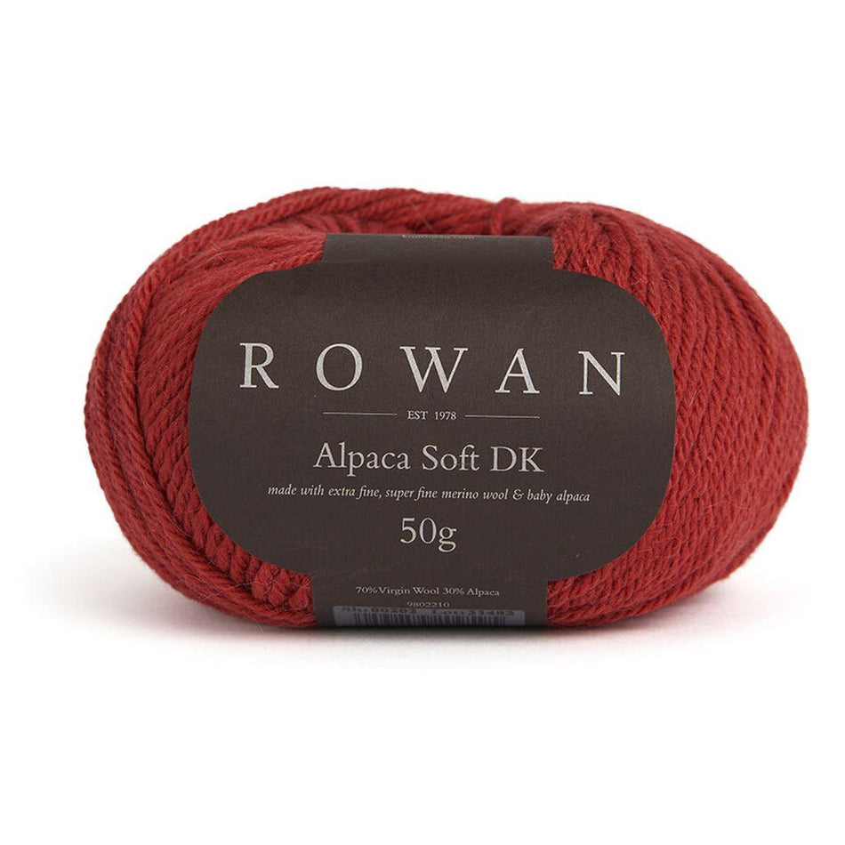 Alpaca Soft DK Vermillion 229 70% Wool 30% Alpaca Yarn - 50g