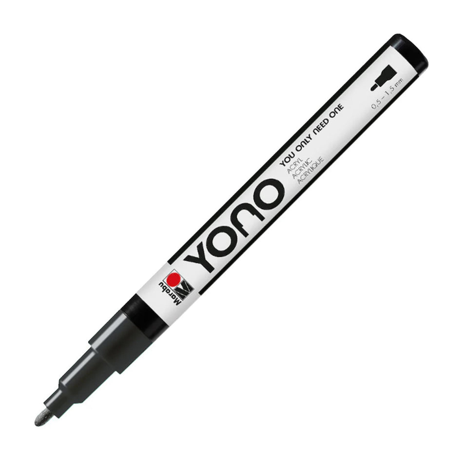 Yono Black Bullet Tip Marker Pen - 0.5-1.5mm, Fine