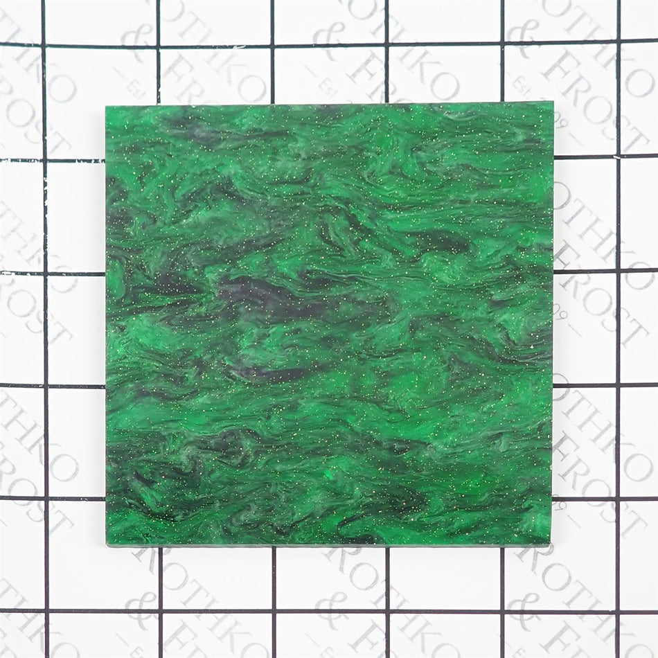 Green/Purple Glittering Smoky Acrylic Sheet - 400x300x3mm